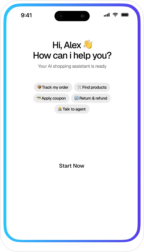 Watseen chatbot widget preview on mobile